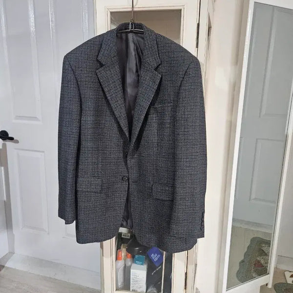 [BUNJANG] Polo Ralph Lauren Men's Wool Check Pattern Suit Jacket / 폴로 랄프로렌 정장 자켓 체크 패턴 남성 재킷