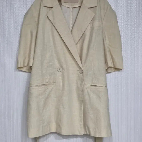 [BUNJANG] NAIN Linen Short Sleeve Double Button Jacket / NAIN 린넨 반팔 자켓