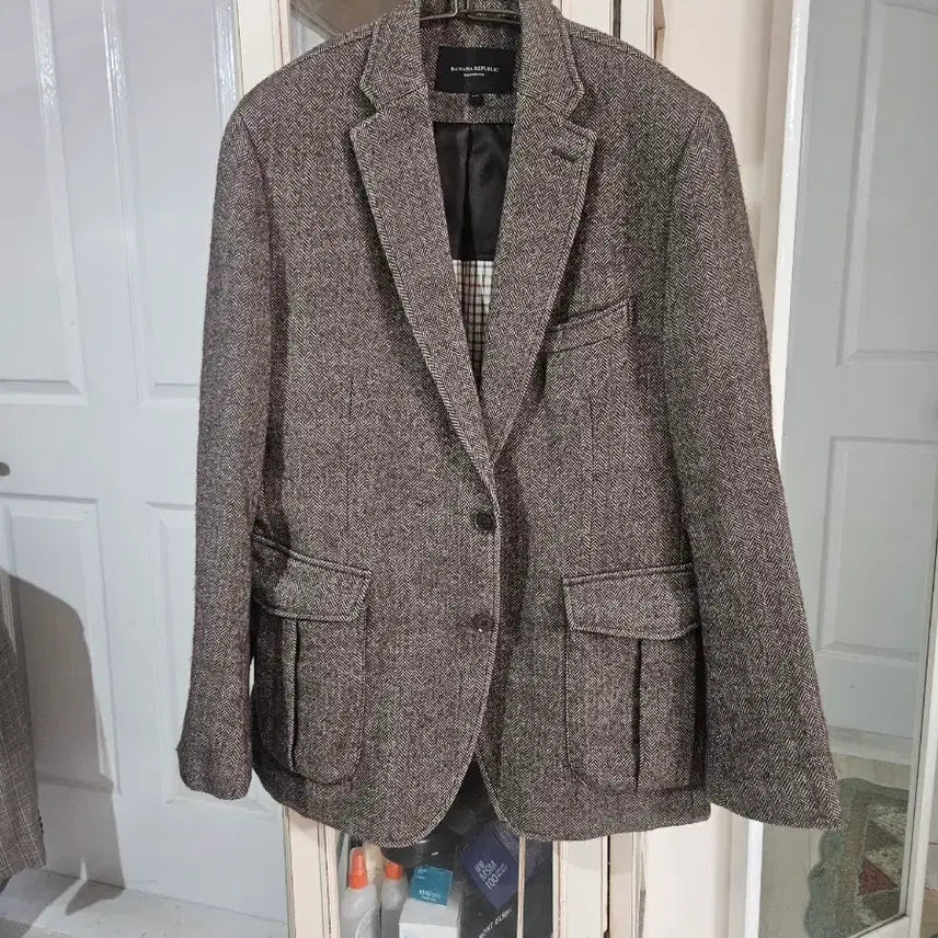[BUNJANG] Banana Republic Tweed Jacket Brown / 바나나리퍼블릭 트위드 재킷 브라운