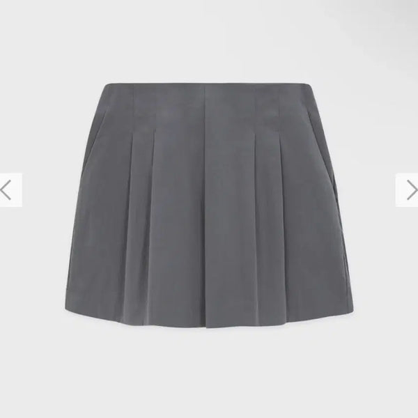 [BUNJANG] Sinoe Double Tuck Shorts Grey S / 시눈 더블 턱 쇼츠 반바지 그레이 s