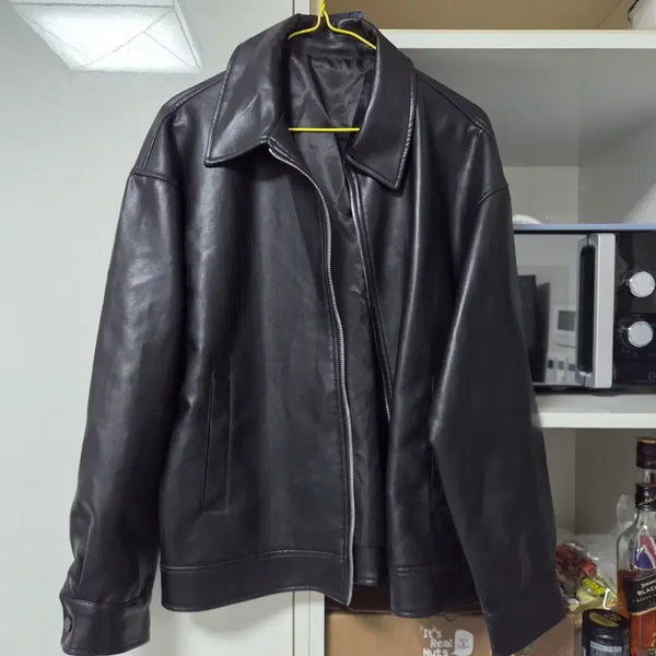 [BUNJANG] TOPTEN Leather Jacket M (95) Unisex / 탑텐 레더 자켓 M 95 남녀공용