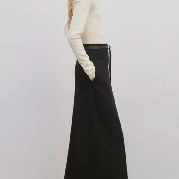 [BUNJANG] The Row Flores Asymmetric Maxi Skirt Black / THE ROW 더로우 Flores assymetric 맥시 스커트