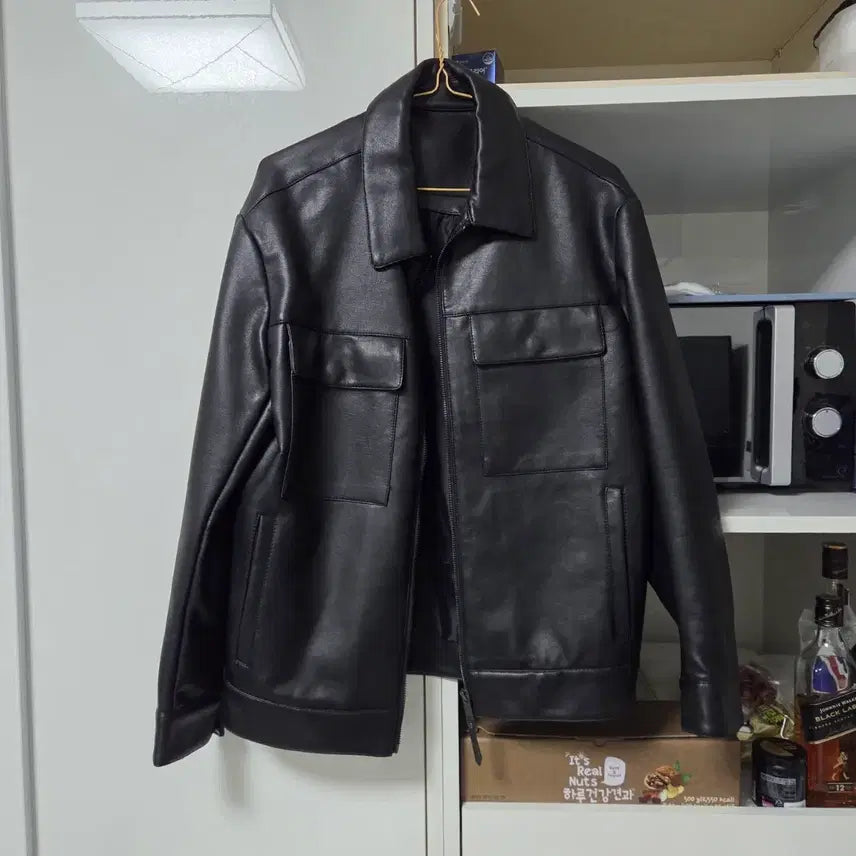 [BUNJANG] Unisex Leather Jacket (Size M) / 레더 자켓 M 95 남녀공용