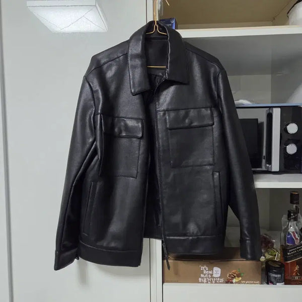 [BUNJANG] Unisex Leather Jacket (Size M) / 레더 자켓 M 95 남녀공용