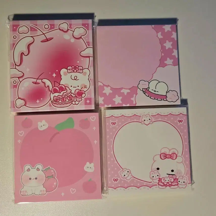 [BUNJANG] Pink Memo Pad Set / 핑크 떡매모지
