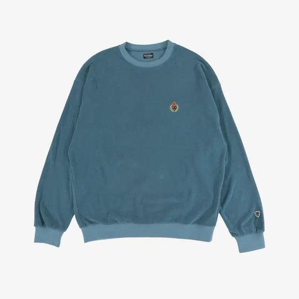 [BUNJANG] Heritagefloss Towel Crewneck Blue (S) / [s]Heritagefloss towel crewneck