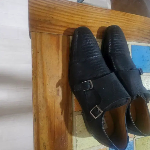 [BUNJANG] Men's Black Single Monk Strap Shoes / 남자 구두 검정색 싱글몽크스트랩