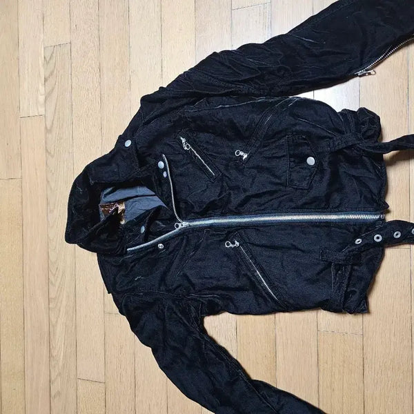 [BUNJANG] Junya Watanabe Pink Velour Rider Jacket / 준야와타나베 핑크 축융(벨벳) 라이더 자켓