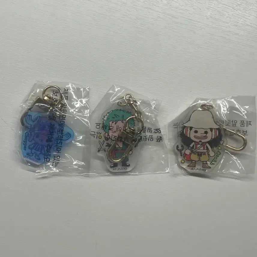 [BUNJANG] One Piece Zoro, Usopp, Chopper Acrylic Keychain Bundle Set / 원피스 아크릴 키링 (일괄)