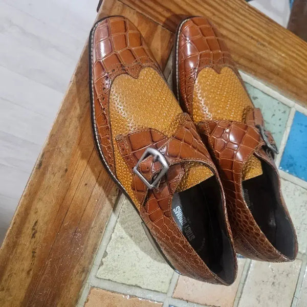 [BUNJANG] Stacy Adams Single Monk Strap Shoes Brown / 스테이시애덤스 싱글몽크 스트랩 슈즈 브라운