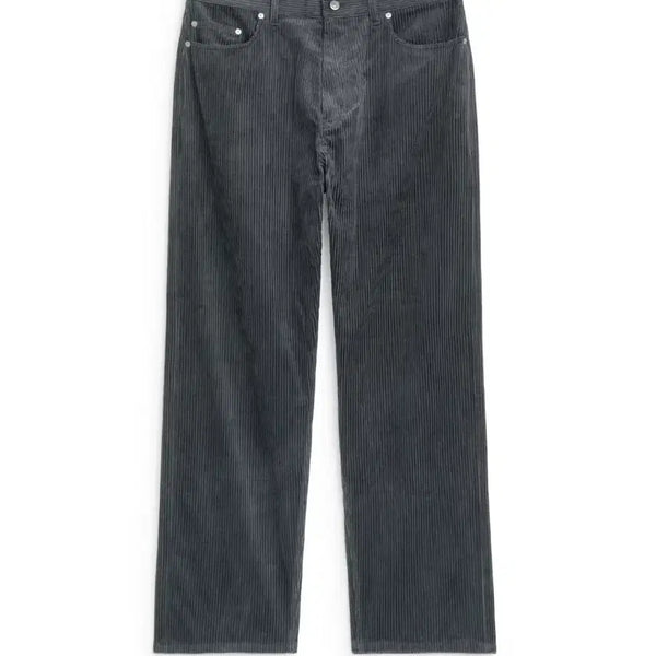 [BUNJANG] Arket Loose Fit Corduroy Trousers Dark Grey / [44] Arket LOOSE FIT COURDUROY TROUSERS