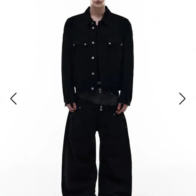 [BUNJANG] Office0012 Signature Denim Jacket Black L / 오피스0012 시그니처 데님 자켓 블랙 L
