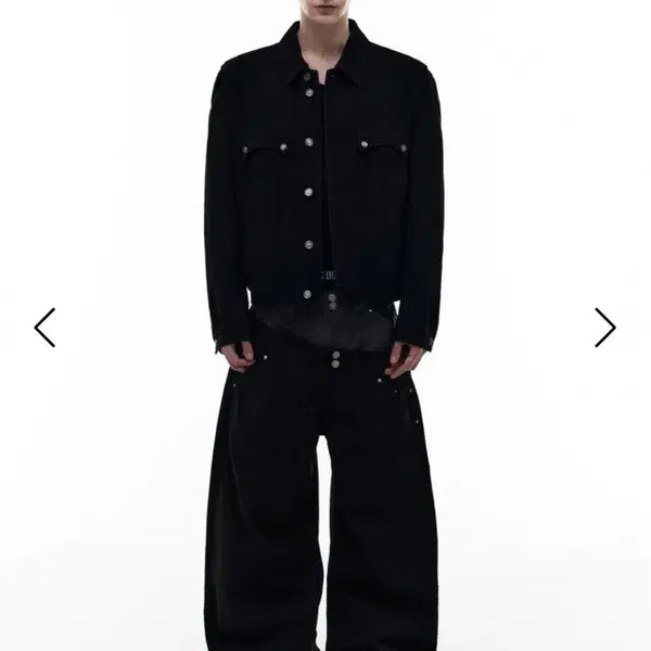 [BUNJANG] Office0012 Signature Denim Jacket Black L / 오피스0012 시그니처 데님 자켓 블랙 L