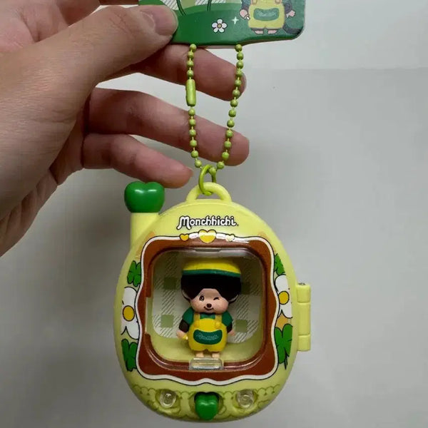 [BUNJANG] Monchhichi Tamagotchi Light LED Keychain Green / 몬치치 다마고치 라이트 led 키링 초록색