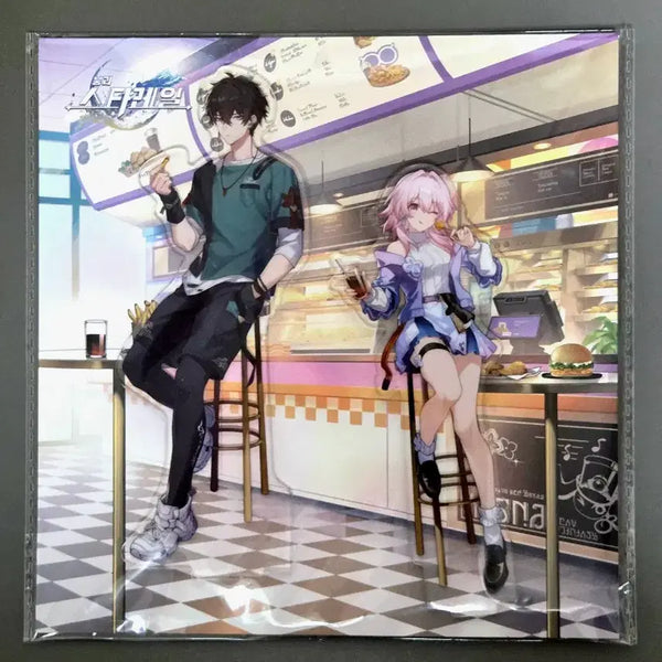 [BUNJANG] Honkai Star Rail Bu-Ril Chicken Collaboration Dan Heng & March 7th Acrylic Stand (Sealed) / 미개봉) 붕괴 스타레일 공식 부어치킨 콜라보 단항 삼칠이 아크릴 스탠드