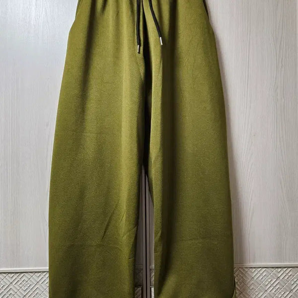 [BUNJANG] Wide Training Pants (Olive) / 와이드 트레이닝 팬츠(올리브)