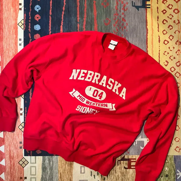 [BUNJANG] Outstanding Red Sweatshirt L / 아웃스탠딩 레드 스웻셔츠 L