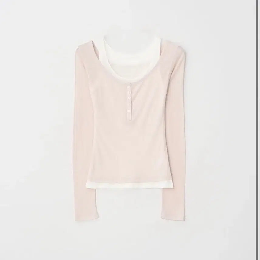 [BUNJANG] Leeds Baby Button Layered T-Shirt / leeds 베이비 버튼 레이어드티