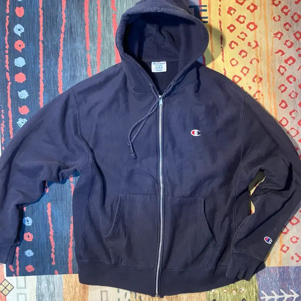 [BUNJANG] Champion Reverse Weave Blue Tab Hoodie Navy XL / 챔피온 리버스위브 블루탭 후드집업 네이비 XL