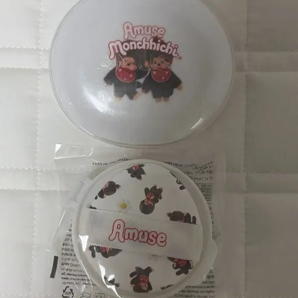 [BUNJANG] Amuse Ceramic Skin Perfect Monchhichi Cushion Case + Refill / 어뮤즈 세라믹 스킨 퍼펙트 몬치치 쿠션