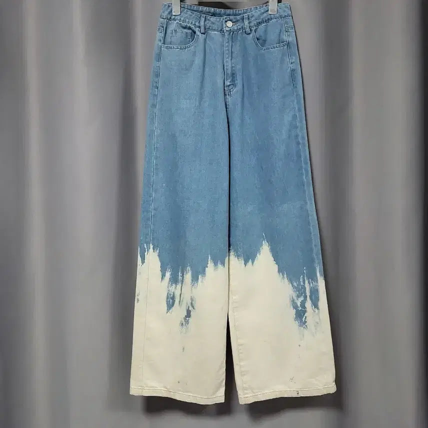[BUNJANG] Wide Leg Dyed Denim Pants / 와이드 데님 염색 하의