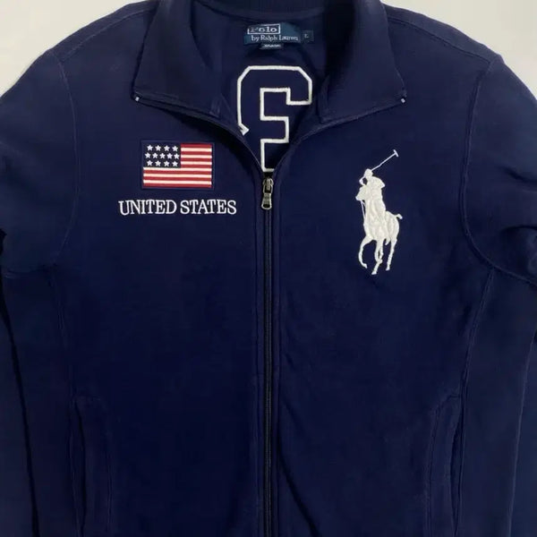[BUNJANG] Polo Ralph Lauren Big Pony Full Zip Up Jacket Navy / 폴로 랄프로렌 빅포니 네이비 집업