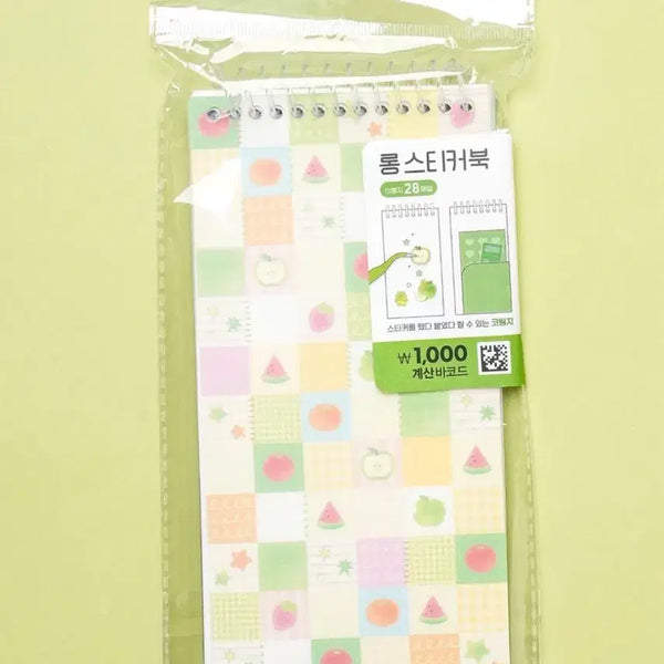 [BUNJANG] Fruit Series Sticker Book Long Type / 프룻 시리즈 스티커북 롱타입