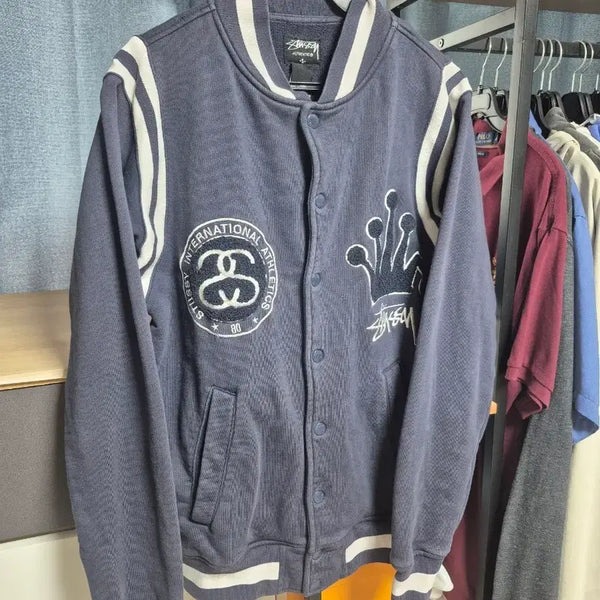 [BUNJANG] Stussy Crown Varsity Jacket / 스투시 크라운 바시티 자켓