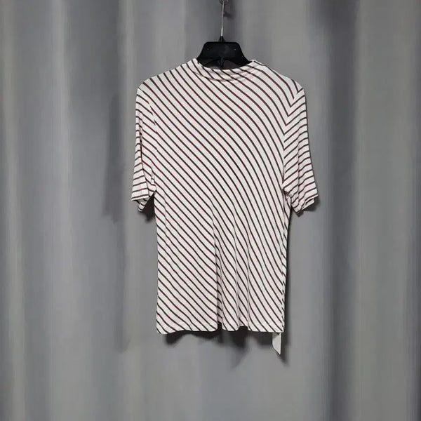 [BUNJANG] Diagonal Stripe Soft Span T-shirt (New) / 사선 스트라이프 보들 스판티(새상품)