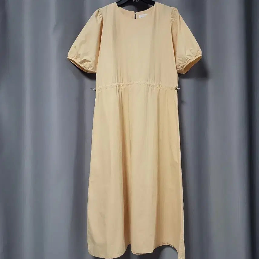 [BUNJANG] Puff Sleeve String Cotton Dress / 퍼프소매 스트링 면원피스