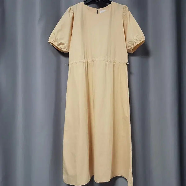[BUNJANG] Puff Sleeve String Cotton Dress / 퍼프소매 스트링 면원피스