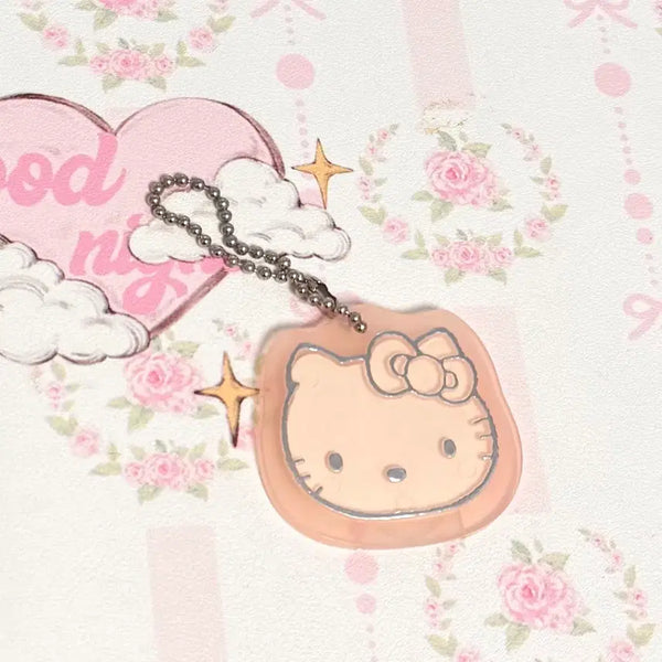 [BUNJANG] 1997 Hello Kitty Clear Keychain / 고전 1997 키티 클리어 키링
