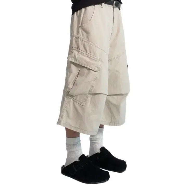[BUNJANG] COLN Cargo Bermuda Shorts Beige / COLN 카고 버뮤다 팬츠 베이지