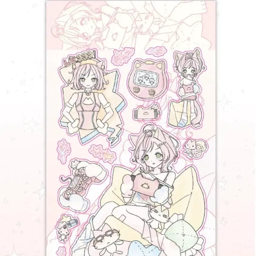 [BUNJANG] LOONA Yves Cat Sticker & Baseball Sticker Set / 이브 스티커 2종