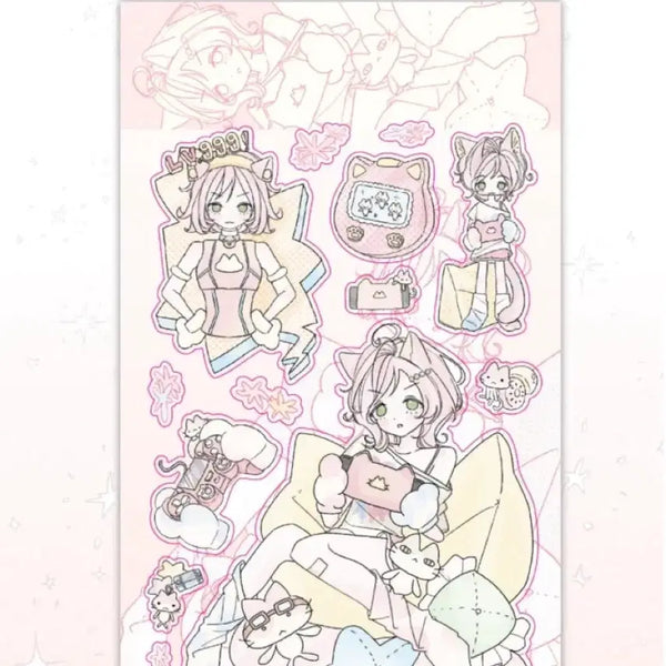 [BUNJANG] LOONA Yves Cat Sticker & Baseball Sticker Set / 이브 스티커 2종