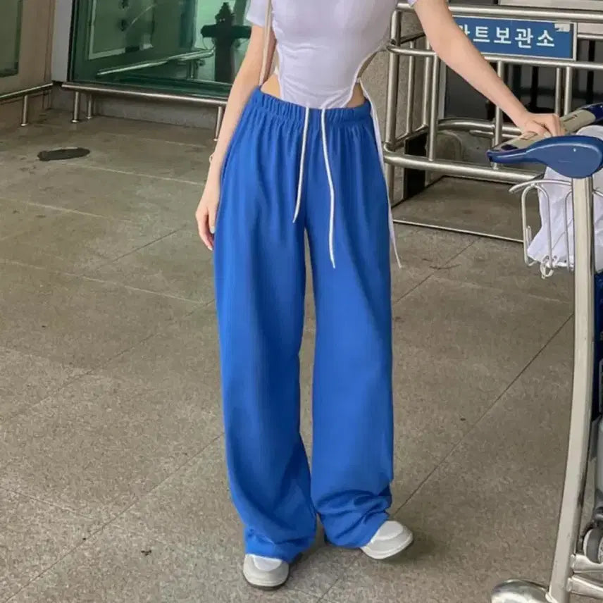 [BUNJANG] Blue Waterbomb Training Pants / [새상품] 흠뻑쇼 워터밤 트레이닝 팬츠 블루