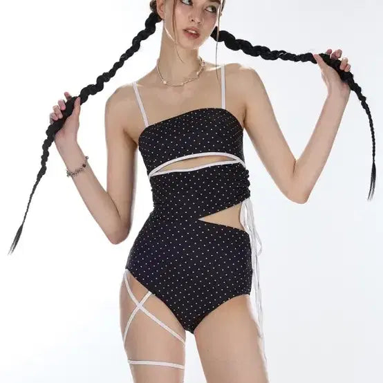 [BUNJANG] LAtizen L12 Dot Monokini Black M / 라티젠 L12 도트 모노키니 블랙 색상 M
