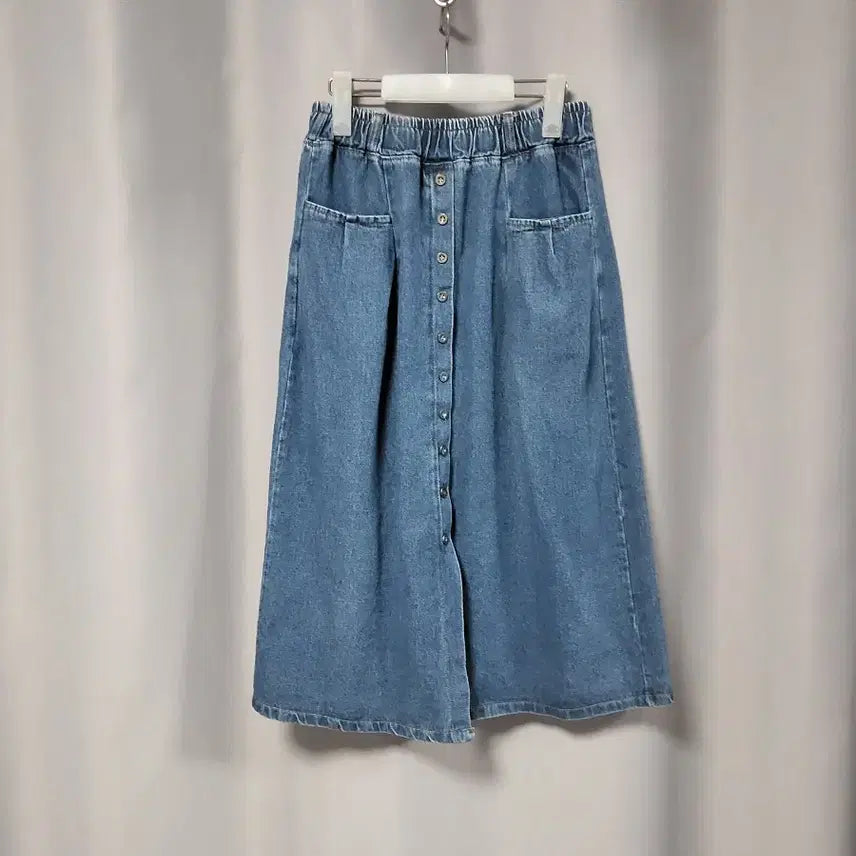 [BUNJANG] Pocket Button Denim Skirt / 포켓 버튼 데님 스커트