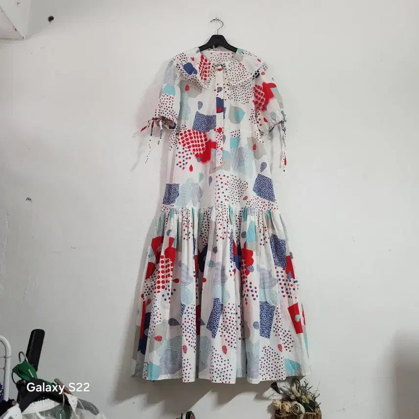 [BUNJANG] Wide Pattern Long Dress / 와이드패턴 원피스 롱 원피스