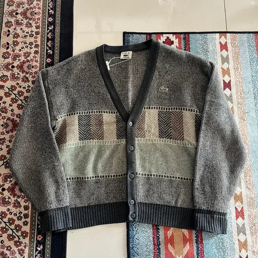 [BUNJANG] Lacoste Wool Knit Cardigan XL/105 / 라코스테 울 니트 가디건 XL/105