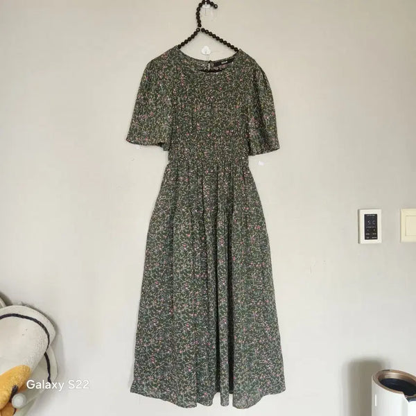[BUNJANG] Floral Print Short Sleeve Dress / 반팔 플로럴 원피스