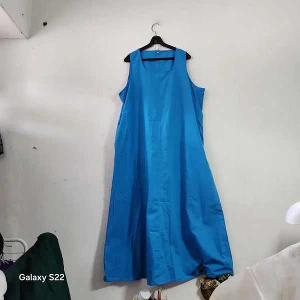 [BUNJANG] Blue Sleeveless Dress / 블루 민소매 원피스