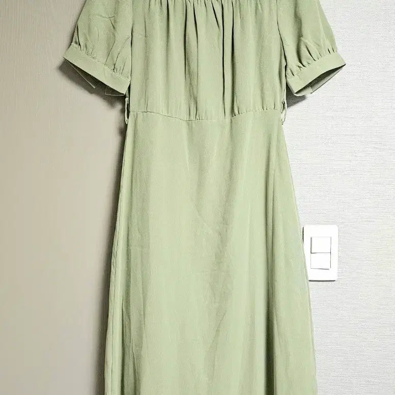 [BUNJANG] Square Neck Daily Short Sleeve Dress / [새상품] 스퀘어넥 데일리 반팔 원피스