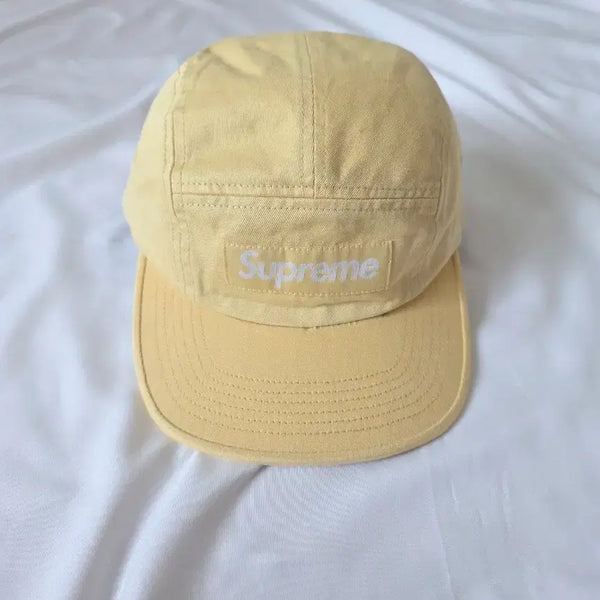 [BUNJANG] Supreme Washed Chino Twill Camp Cap Light Yellow 25SS / 슈프림 워시드 치노 트윌 캠프캡 라이트 옐로우 - 25SS