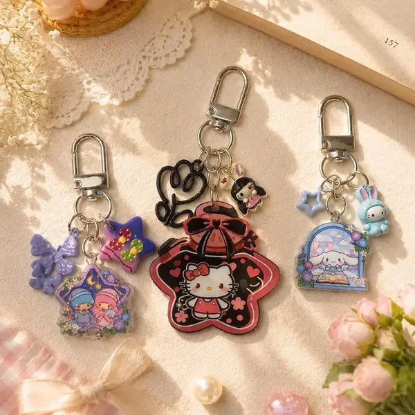 [BUNJANG] Sanrio Acrylic Bead Keyring / 산리오 아크릴 비즈 키링 (개당가격)