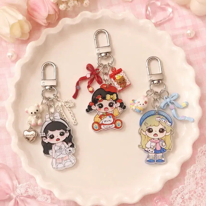 [BUNJANG] Jora Acrylic Pendant Mini Keyring / 조라 아크릴 팬던트 미니 키링 (개당가격)