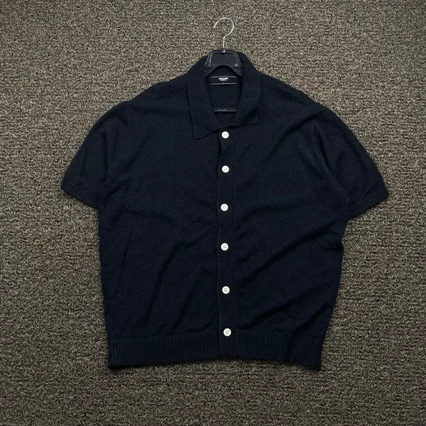 [BUNJANG] Trillion Black Short Sleeve Cardigan / 트릴리온 블랙 반팔 가디건