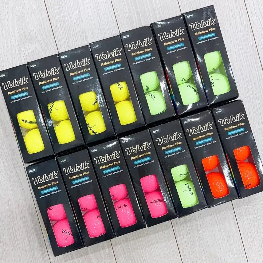 [BUNJANG] Volvik Rainbow Plus 2-Piece Golf Balls 42-Ball Set / 볼빅 레인보우 플러스 2피스 골프공 3구 14세트(총 42구) 일괄 판매