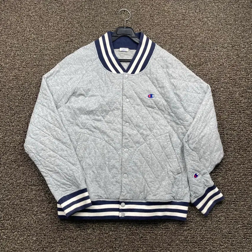 [BUNJANG] Champion Gray Quilting Jacket / 챔피온 그레이 퀼팅 자켓