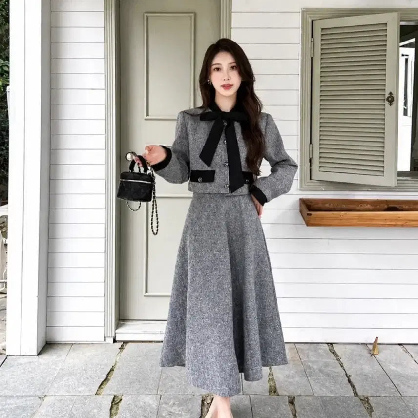 [BUNJANG] Tweed Two-Piece Set / 트위드 투피스 세트